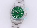 Iced Out Rolex Oyster Perpetual 41MM Replica Watch Turquoise Dial